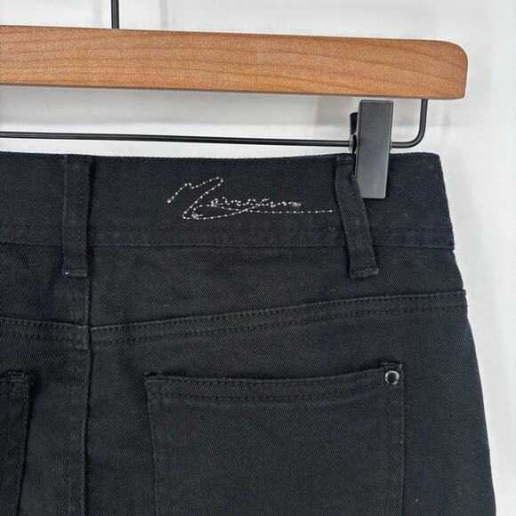 Morgan de Toi Black Studded Stretch Mini Skirt Size 28 - Picture 5 of 8